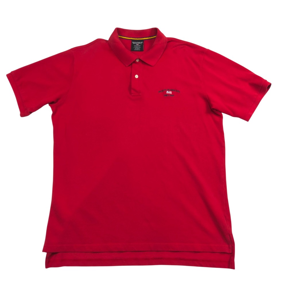 Polo Jeans Co Ralph Lauren Mens Large Red Short Sleeve Embroidered Polo Shirt